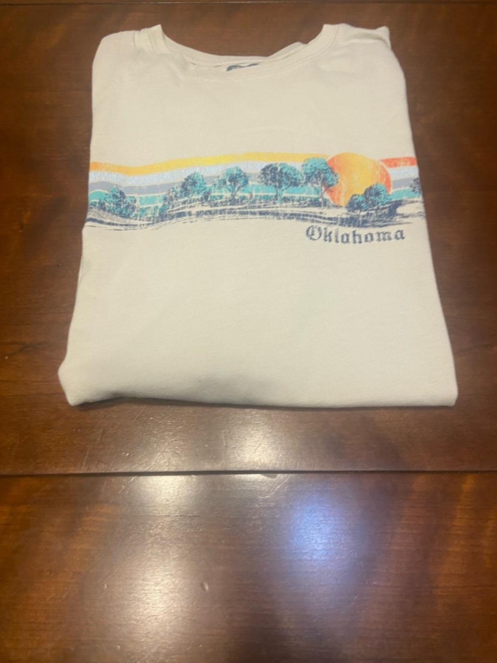 State Of Mine White Summer Oklahoma Graphic T Shirt Men's L